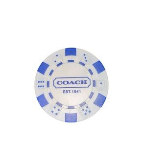 Coach White and Blue Poker Chip